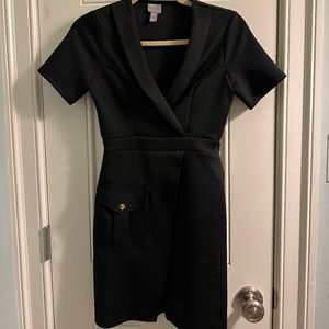 ASOS Black Dress Short-Sleeve (US 0)
